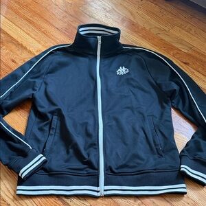 Kappa Black Track Jacket with White Trim
